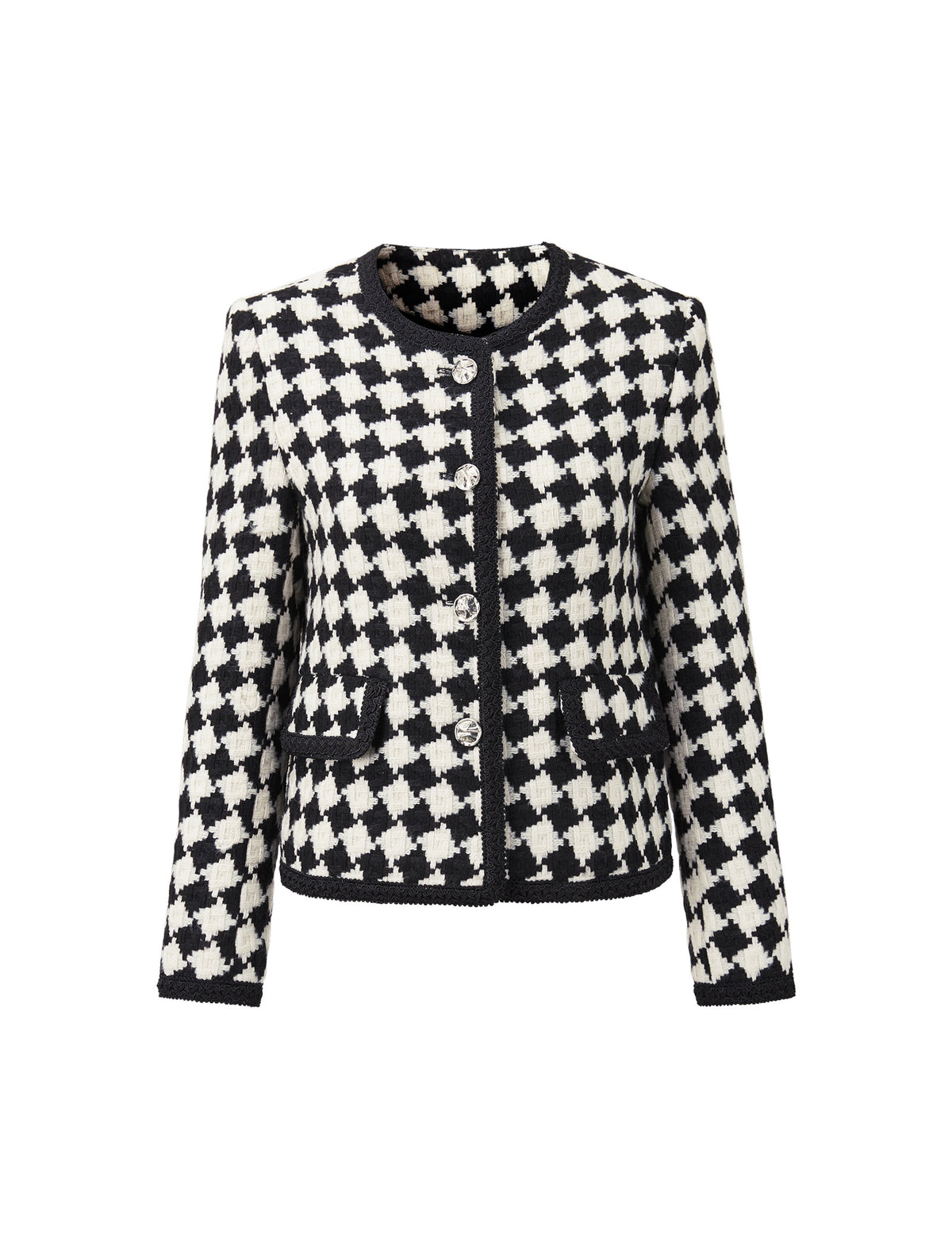 Classic Plaid Cropped Jacket