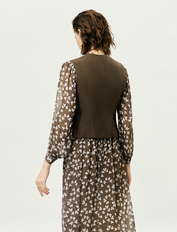 Coffee Tailored Waistcoat