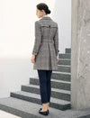 Plaid Belted Trench Coat