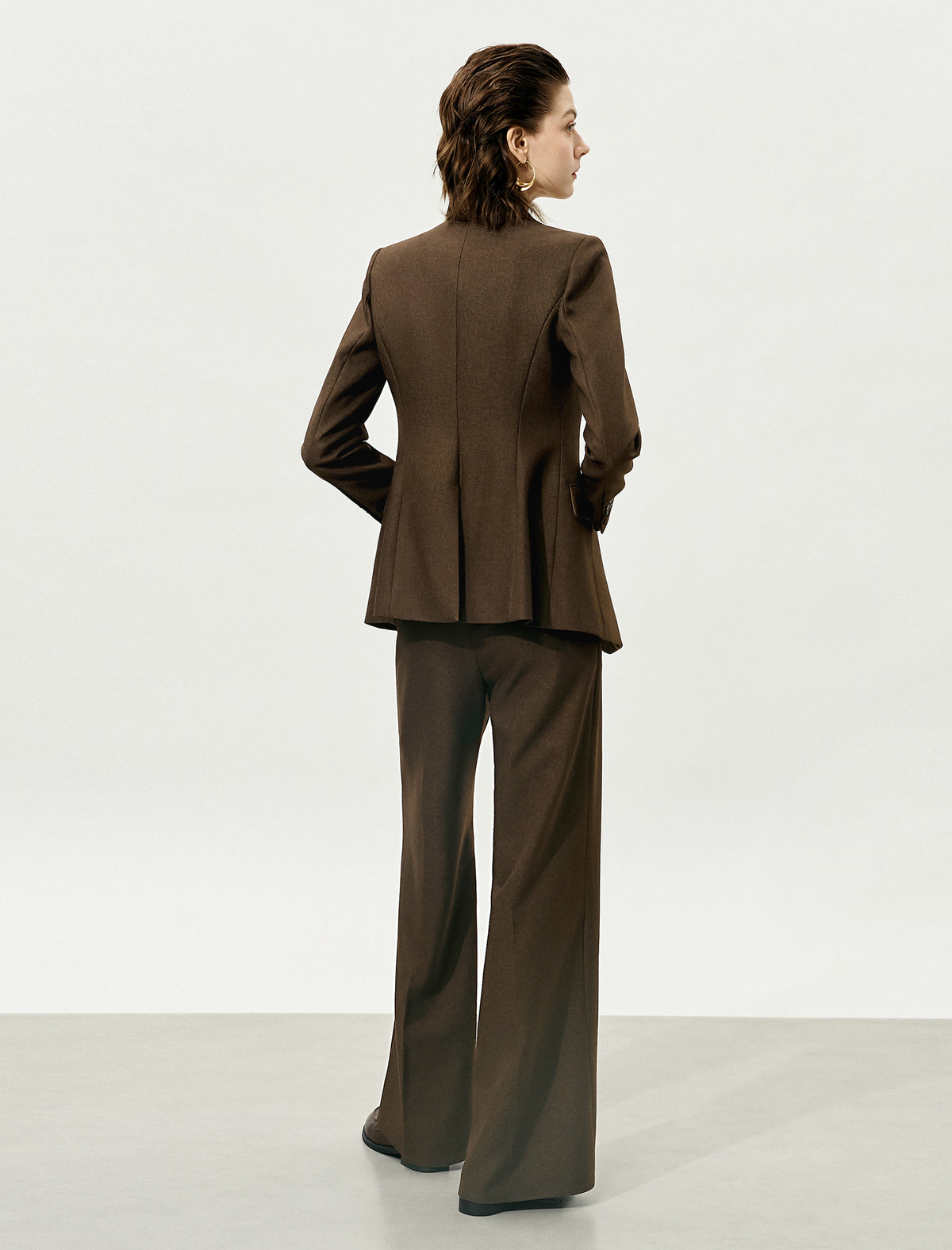 Solid Color Classic Suit Jacket