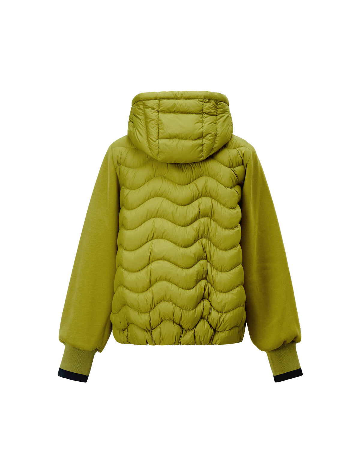 Hooded Quilted Drawstring Zip-Front Cropped Jacket