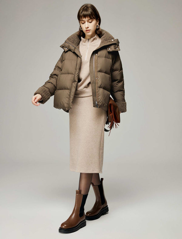 Sherpa Trim Down Jacket