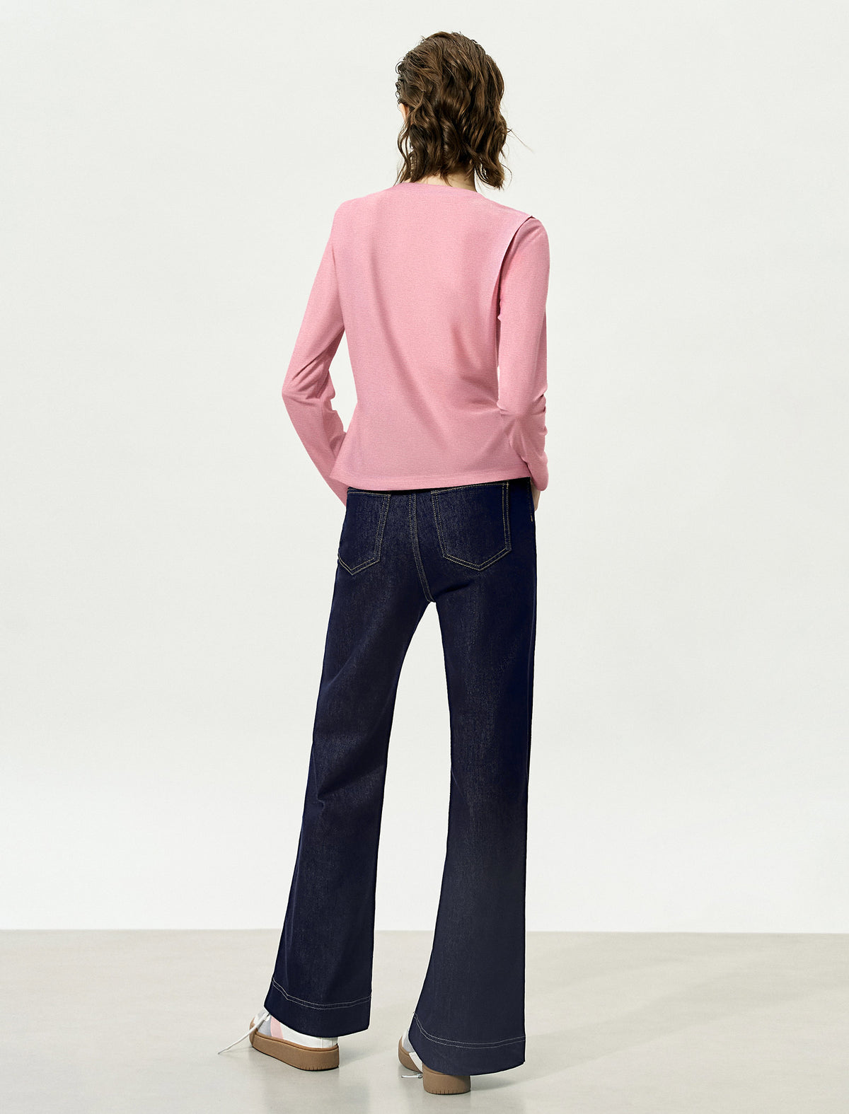 Twist Waist Long Sleeve Blouse