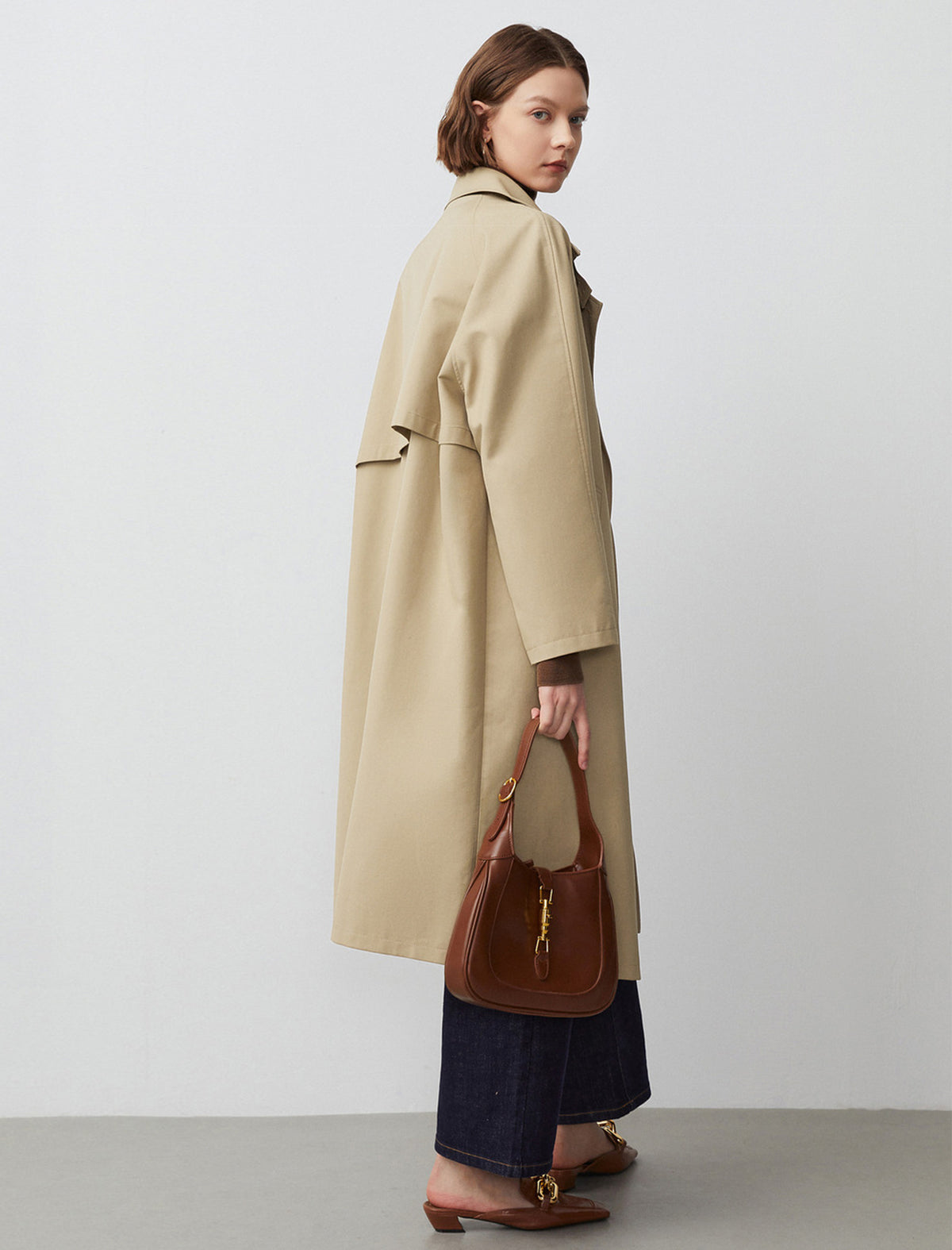 Double-Breasted Relaxed Fit Trench Coat