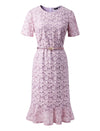 Lilac Lace Mermaid-Hem Dress