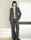 Grey Single-Button Blazer