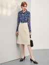 Solid Color Relaxed A-Line Skirt
