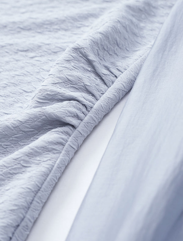 Embellished Collar Long Puff Sleeve Blouse