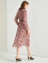 Print Pleated Midi Dress