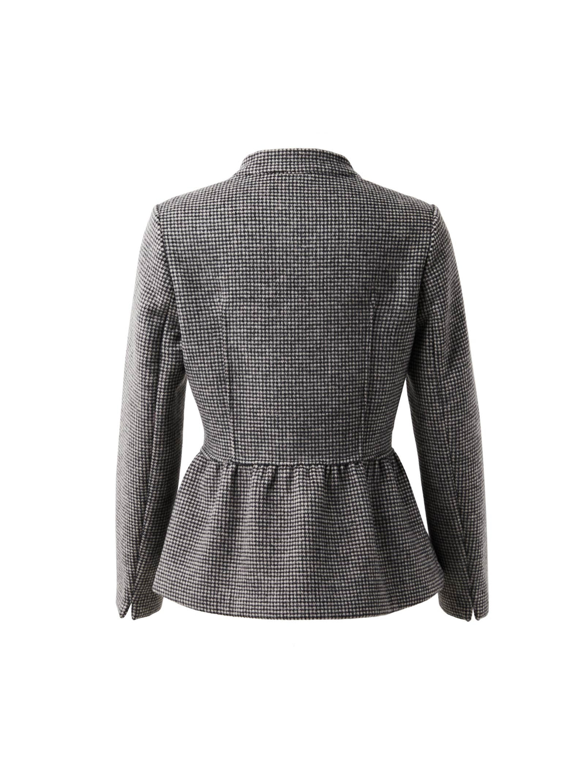 Wool Blend Fitted Cropped Jacket
