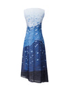 The Starry Night Sleeveless Midi Dress