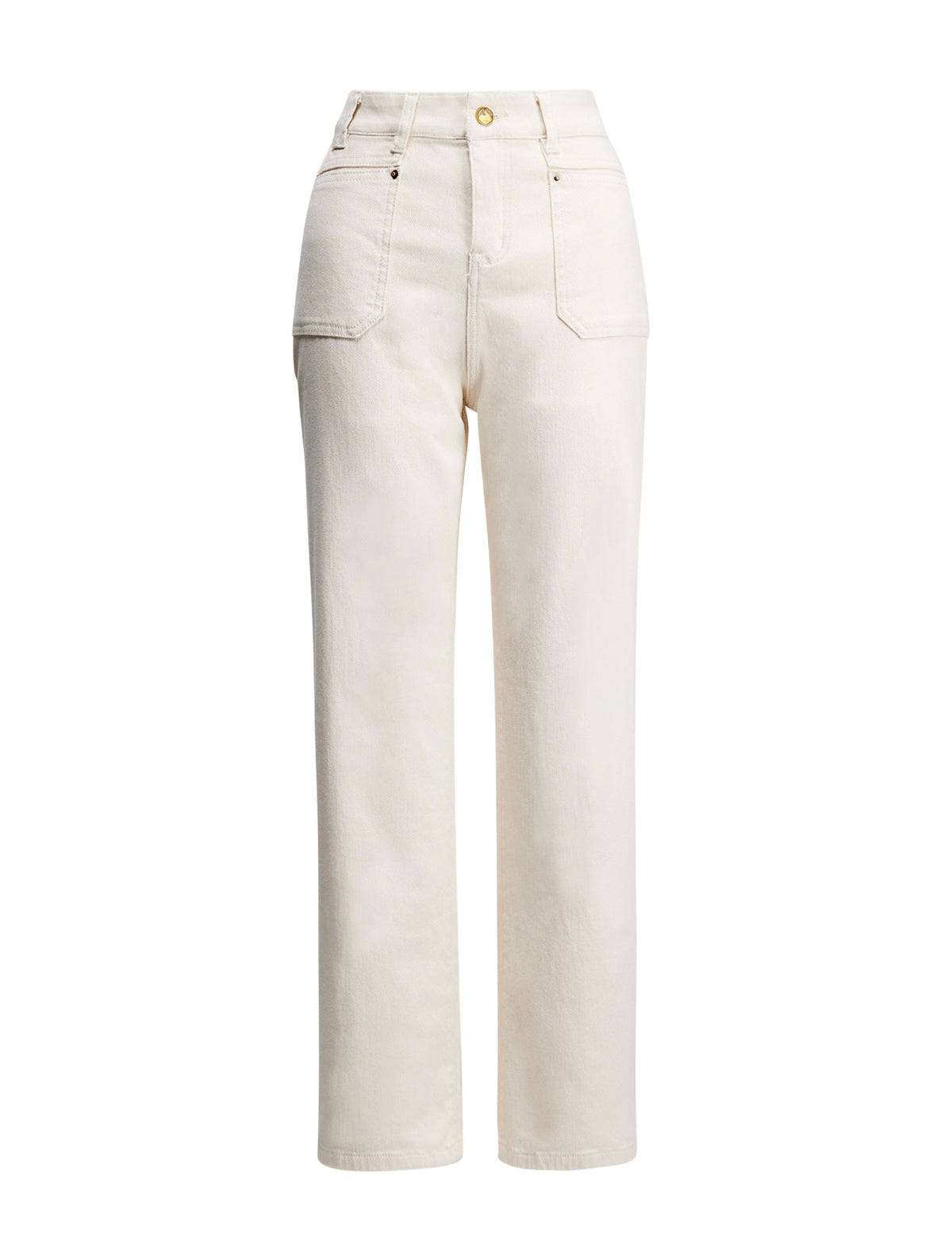 High‑Waist Wide‑Leg Cotton Jeans