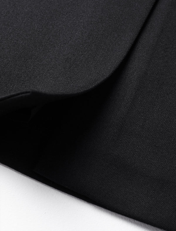 Back Slit Pocket Detail Midi Pencil Skirt