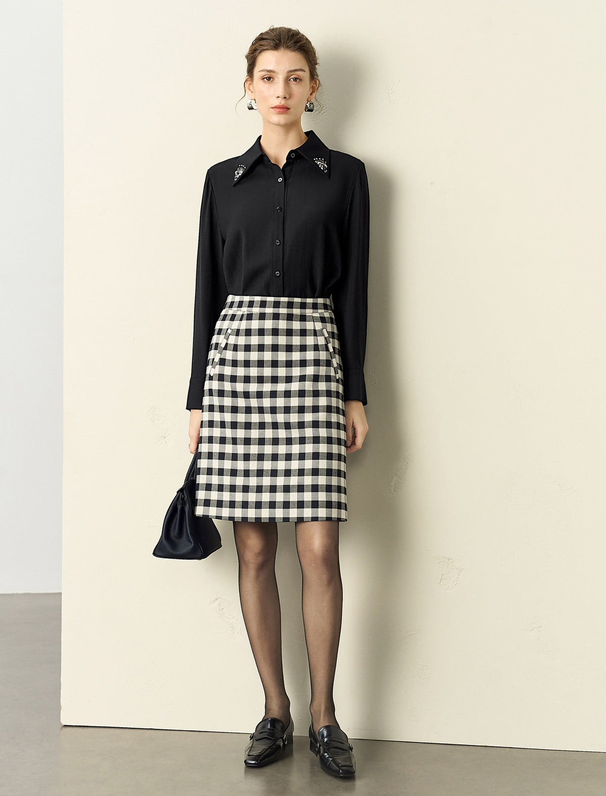Plaid High-Waist Vintage Mini Skirt