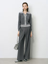 High-Rise Pleated Wide-Leg Trousers