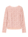 Pink Lace Long Sleeve Top
