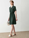 Utility Drawstring Waist Shirt Dress