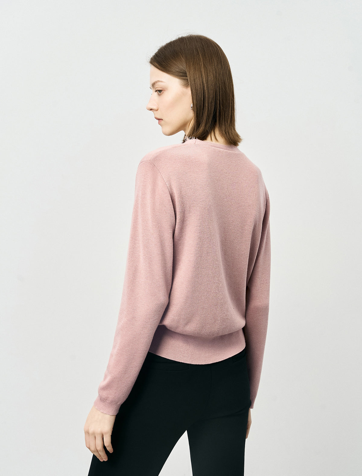 V-Neck Lace Detail Cardigan