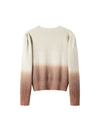 Vintage Gradient Round Neck Knit Sweater