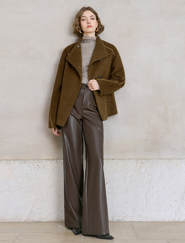 All-Over Sequin Turtleneck Long-Sleeve Top