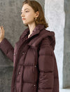 Removable Hooded Long Down Coat