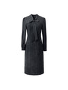 Classic Textured Fitted Dress
