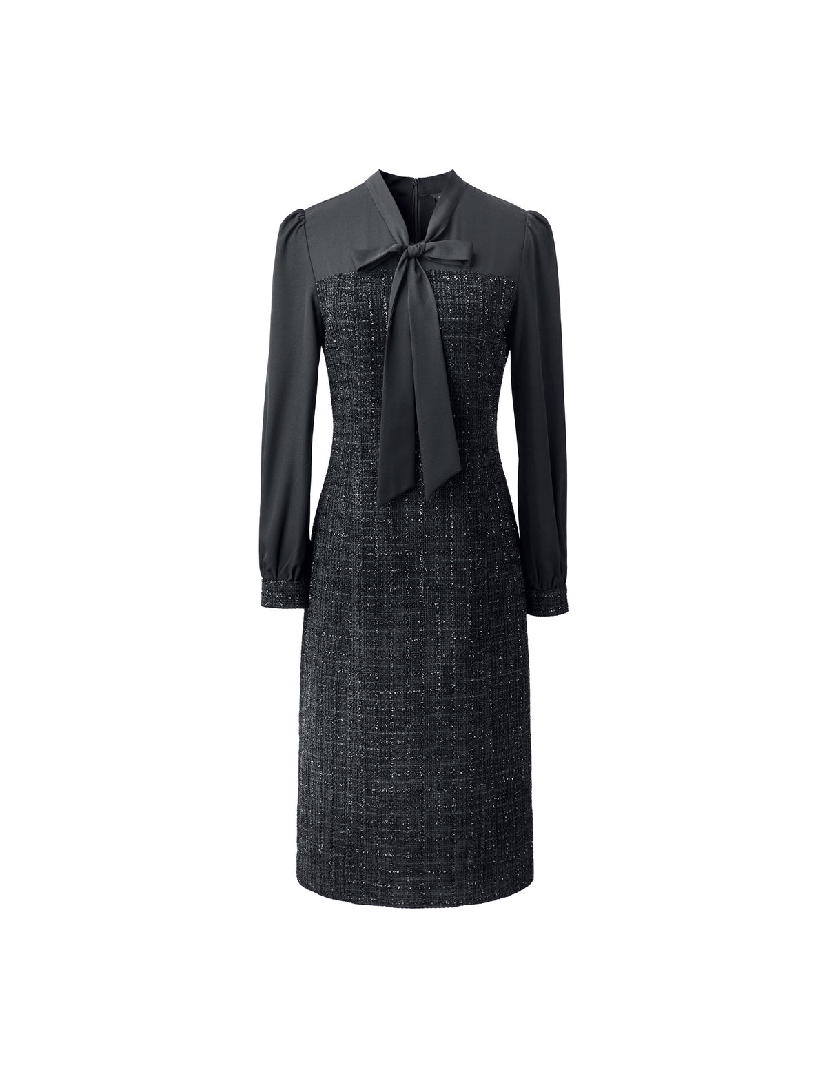 Classic Textured Fitted Dress