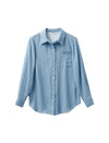 Geometric Print Button Down Blouse