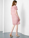 Round Neck Lace Print Dress