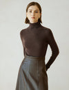 Wool Blend Turtleneck Top