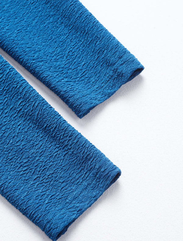 Vintage Pleated Button Textured Detail Polo Shirt