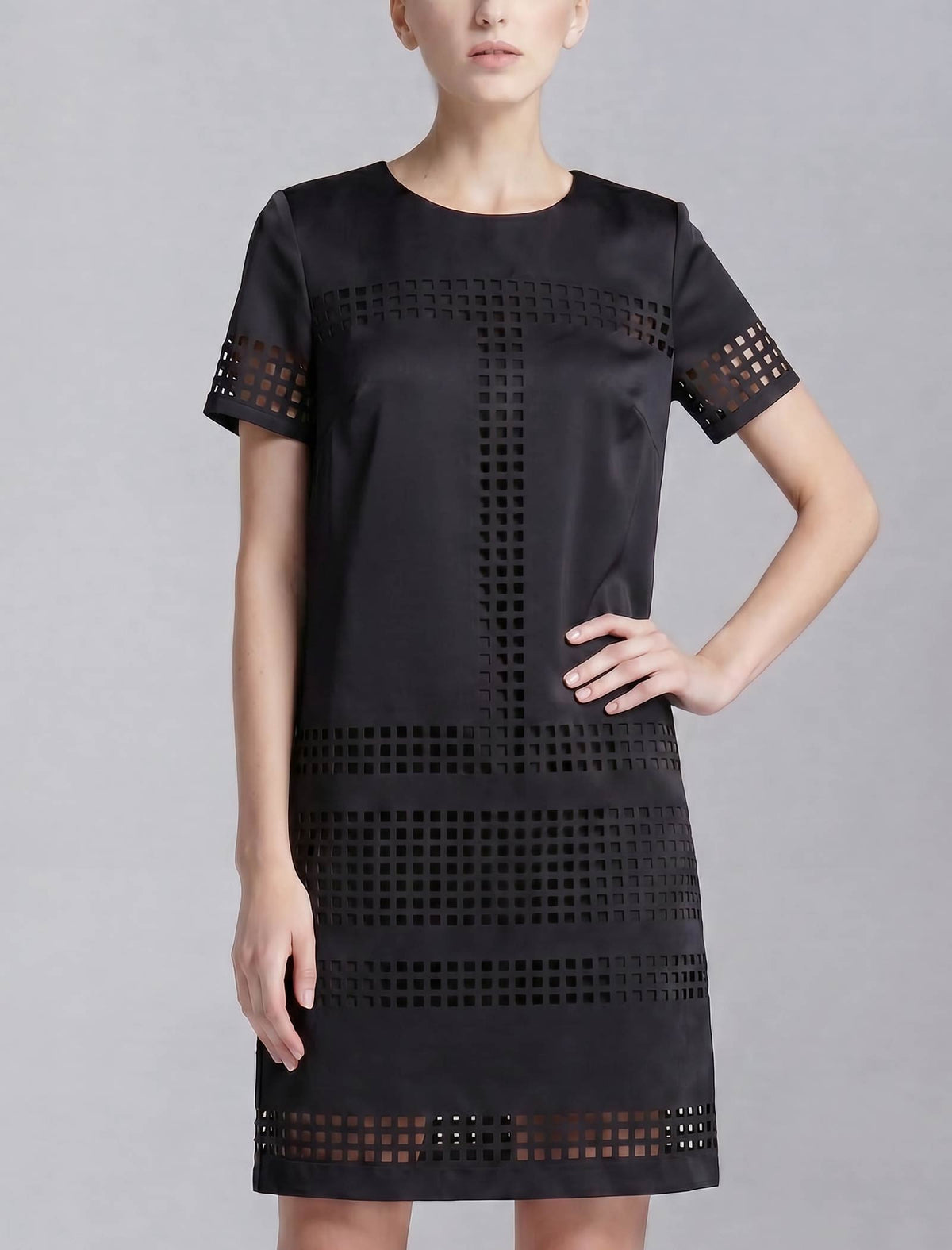 Color-Block Short Sleeve Dress