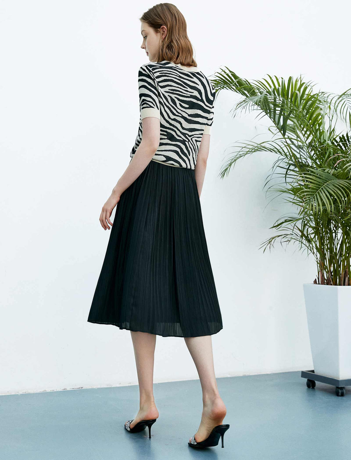 Minimal Pleated A-Line Skirt