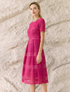 Salerno Soft Lace A-Line Midi Dress