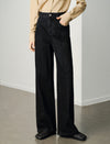 High-Waisted Wide Leg Denim Pants