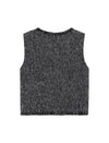 Black Trim Tweed Vest