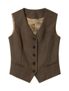 Coffee Tailored Waistcoat