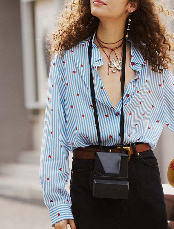 100% Mulberry Silk Print Blouse