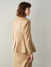Classic Refined Button-Front Blazer