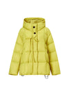 Hooded Dual-Drawstring Zip-Front Cropped Puffer Jacket