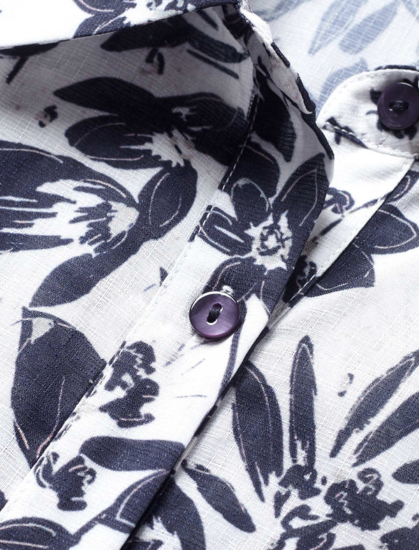 Floral Print Button Down Shirt