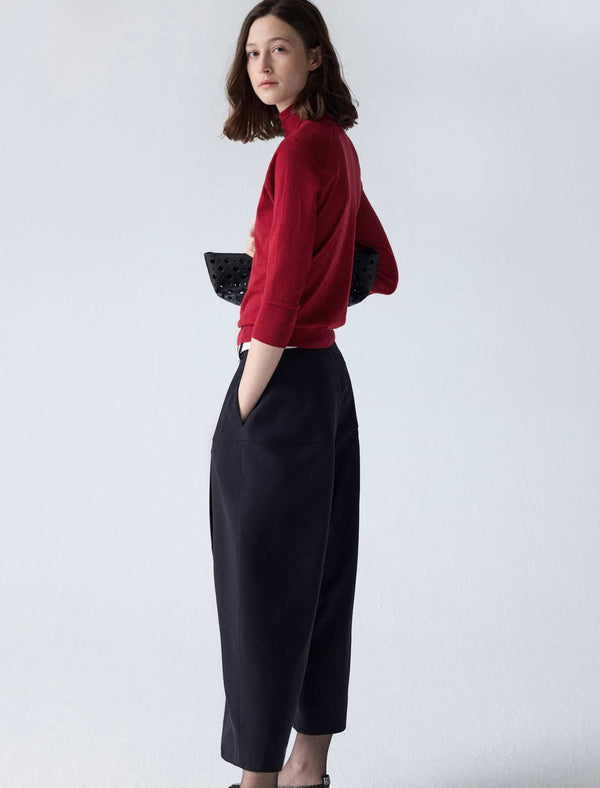 Wool-Blend Wide-Leg Culottes