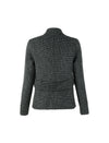 Wool Blend Plaid Long Sleeve Straight-Fit Jacket