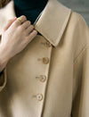 Asymmetric Button Wool-Blend Jacket