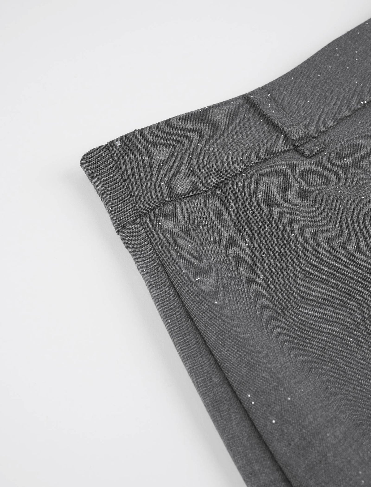 Sparkle Detail Side Slit Midi Skirt