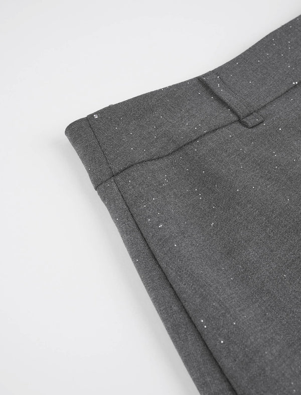 Sparkle Detail Side Slit Midi Skirt