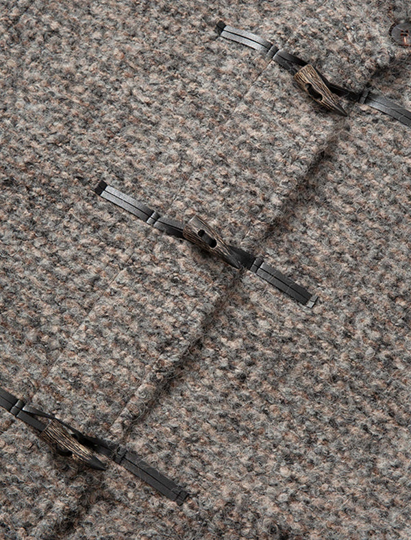 Textured Wool-Alpaca Blend Duffle Coat