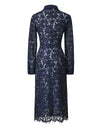 Navy Blue Lace Shirt Dress