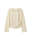 Ruffled V-Neck Textured Blouse