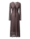 Lace Front Tie Maxi Dress